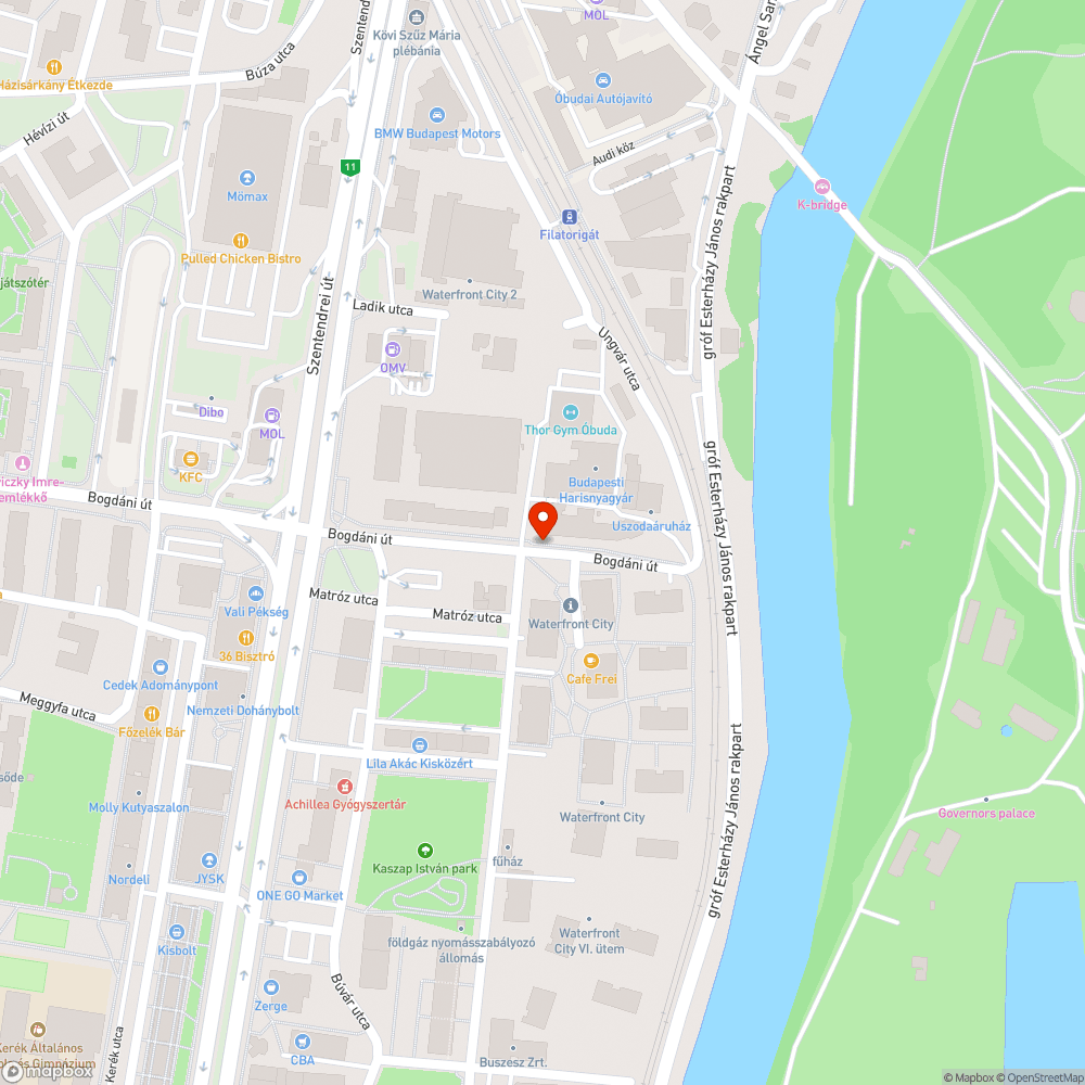 Nem világít Bogdáni út 1. gyalogatkelő bejelentés helye