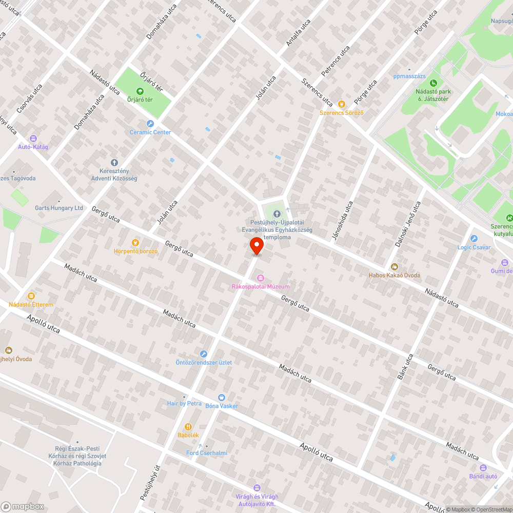 Buszmegálló bejelentés helye