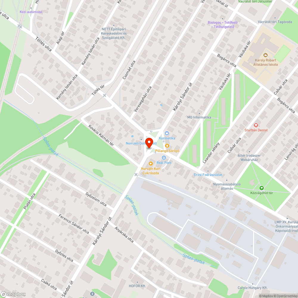 Buszmegálló bejelentés helye