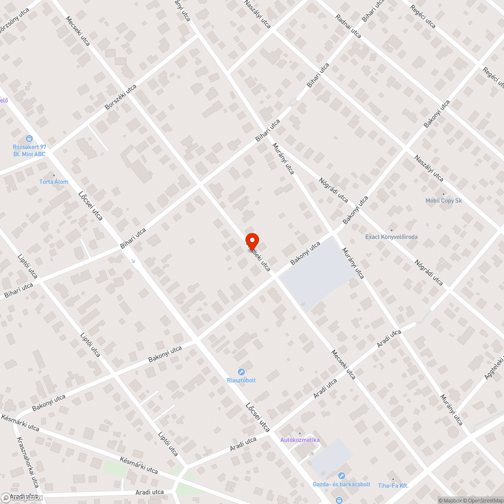 Elhagyott jármű bejelentés helye