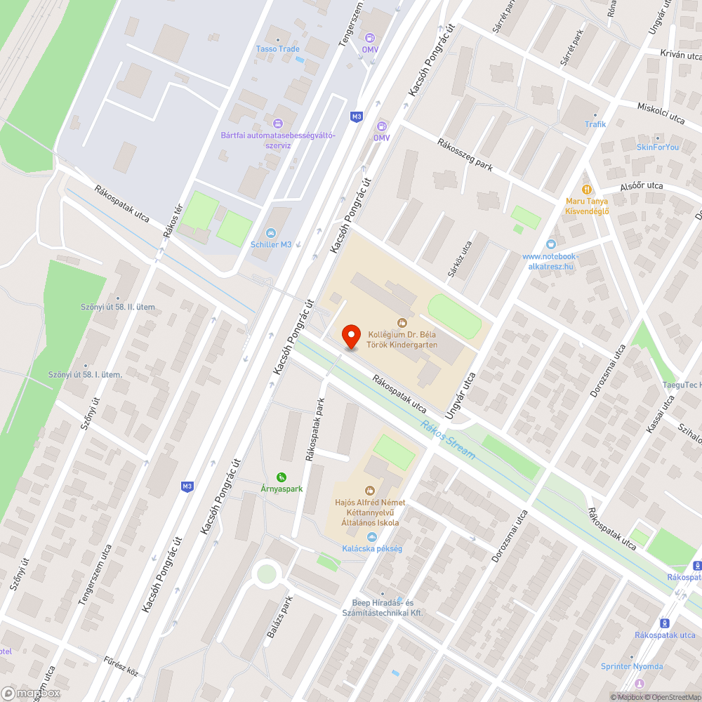 Hátrahagyott autó bejelentés helye