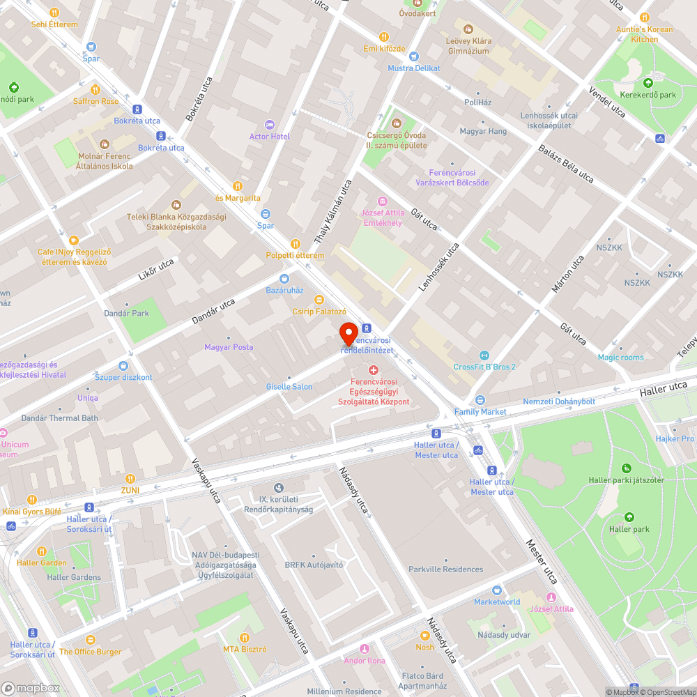 Sötét gyalogátkelőhely bejelentés helye