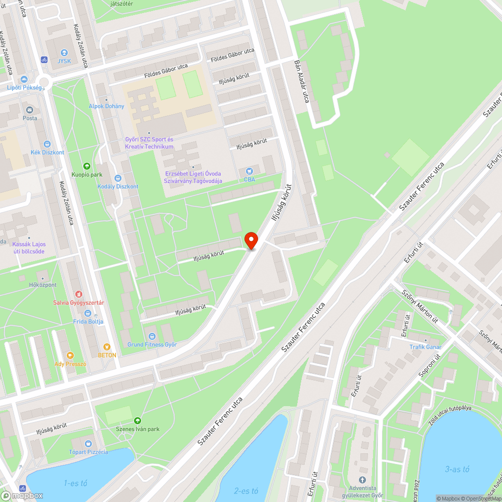 Ifjúság krt.lámpa bejelentés helye