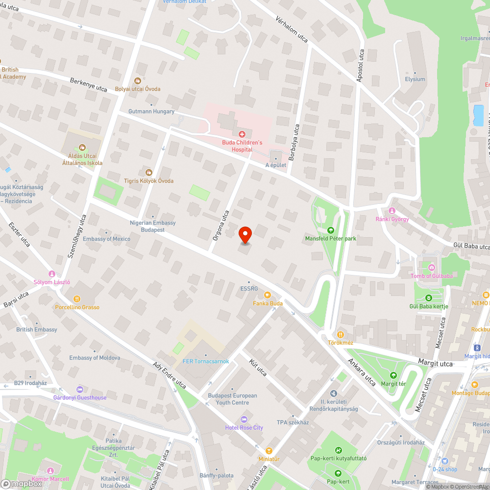 Riasztó bejelentés helye