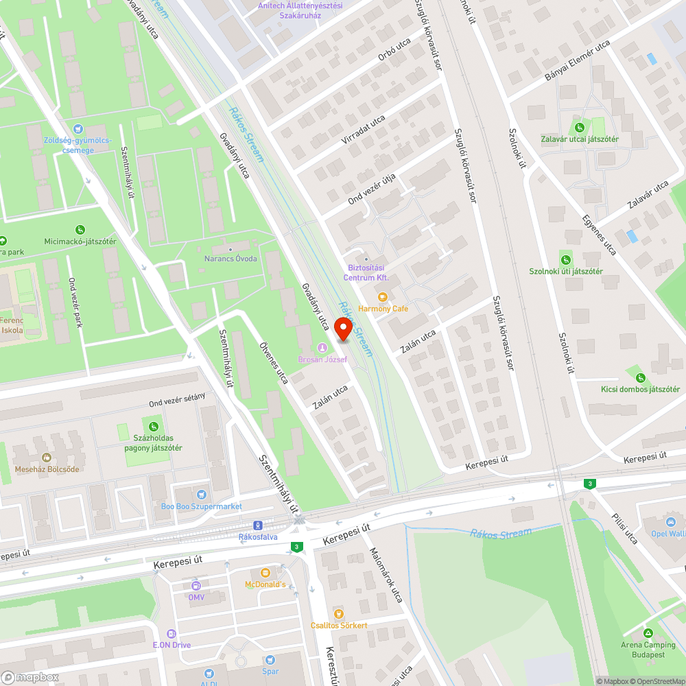 Megrongált/itt hagyott jármű bejelentés helye