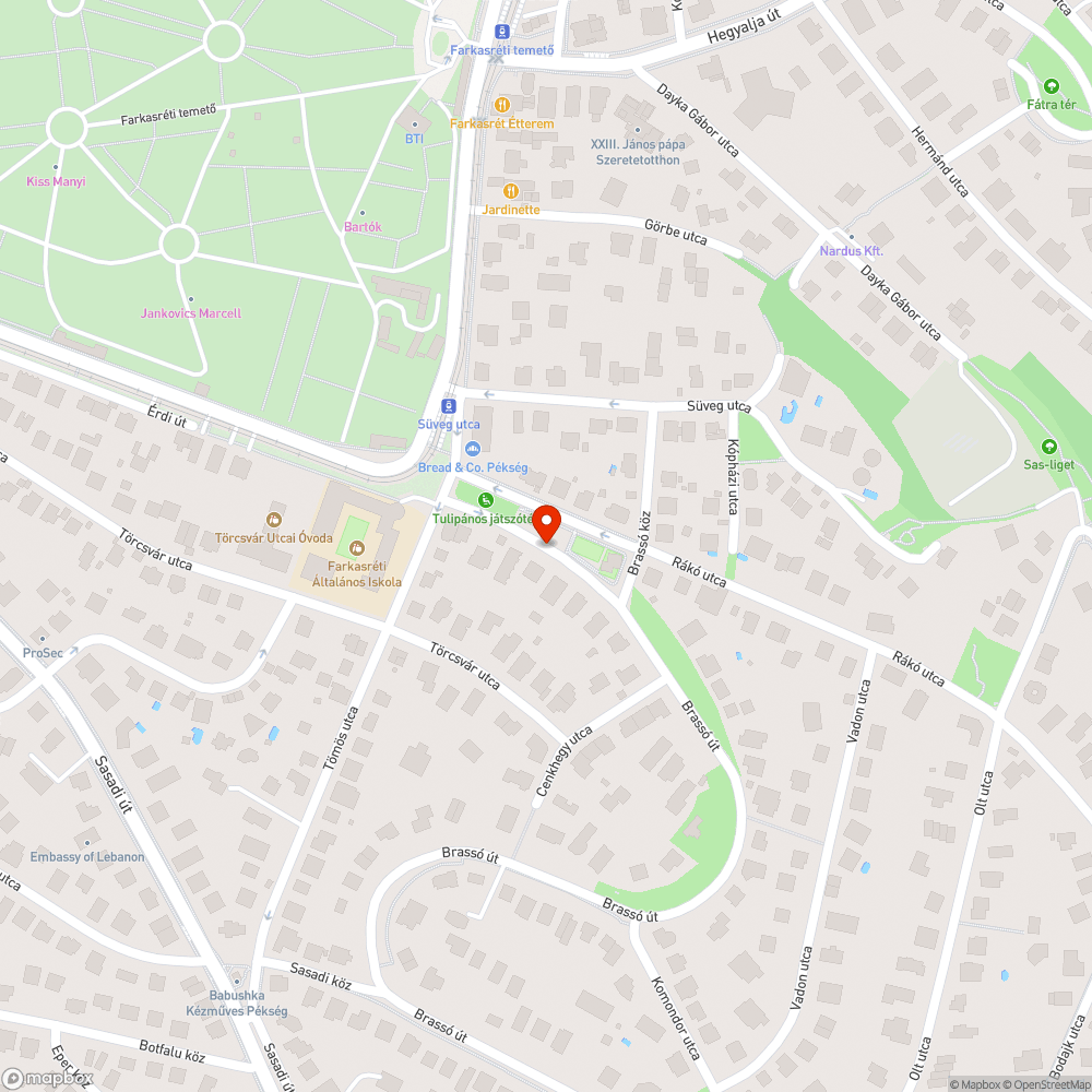 Patak bejelentés helye