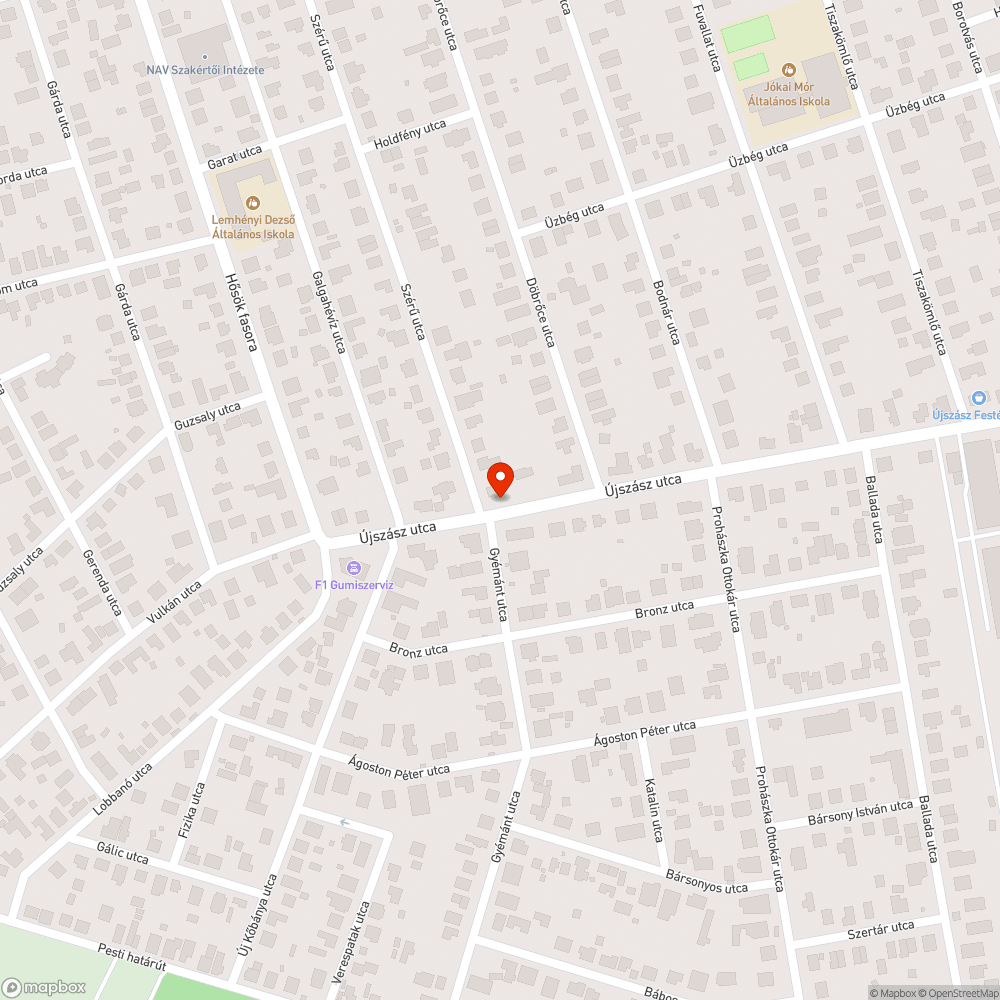 Mélyülő kátyú bejelentés helye