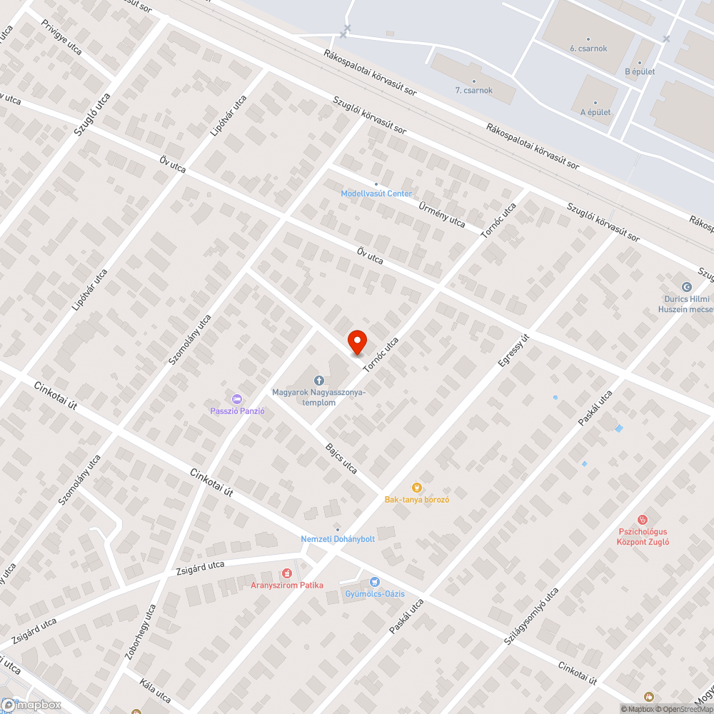 Elhagyott jármű bejelentés helye