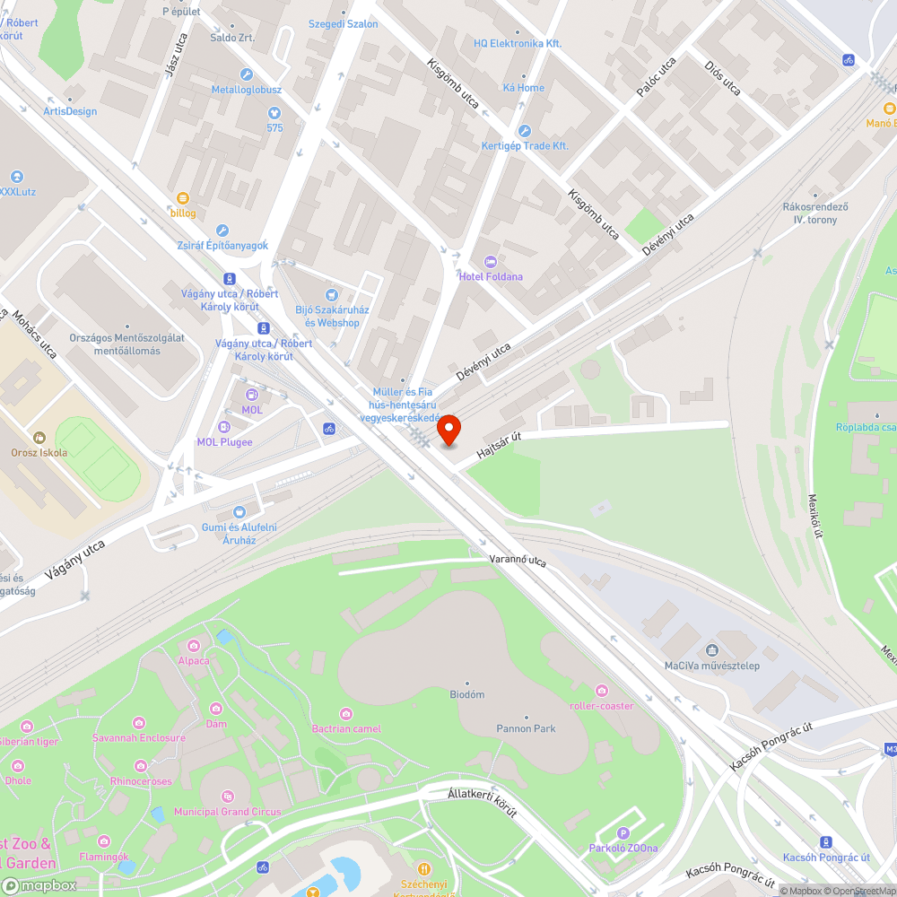 Nagy méretű kátyú bejelentés helye