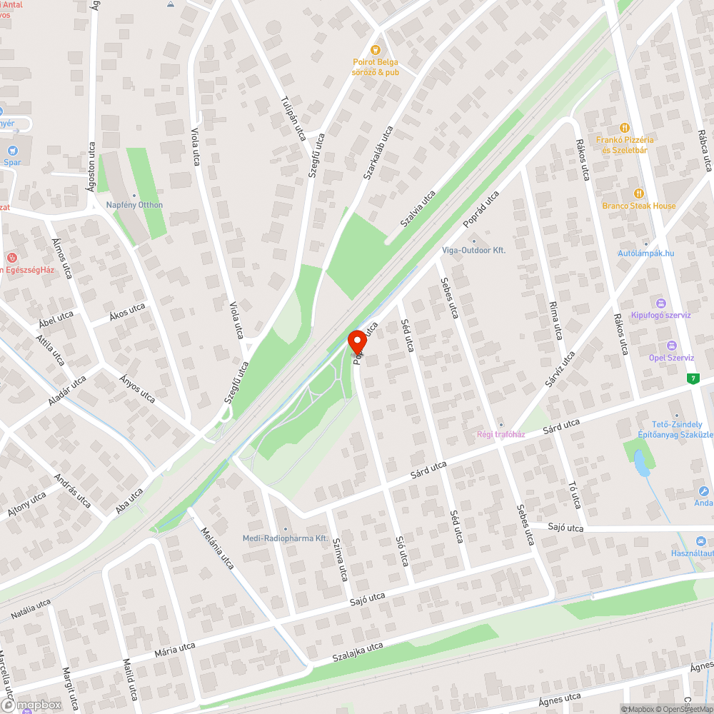 Elhagyott jármű bejelentés helye