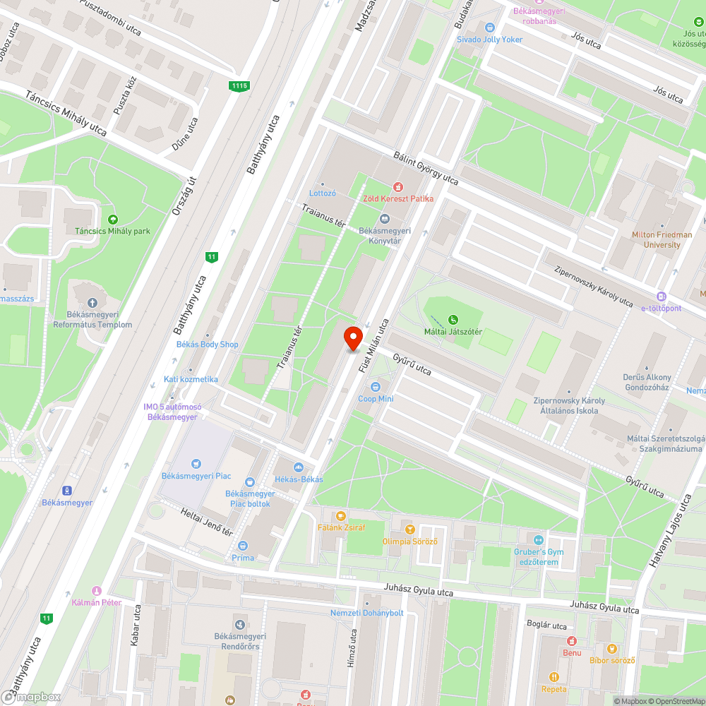 Kátyú és törmelék bejelentés helye