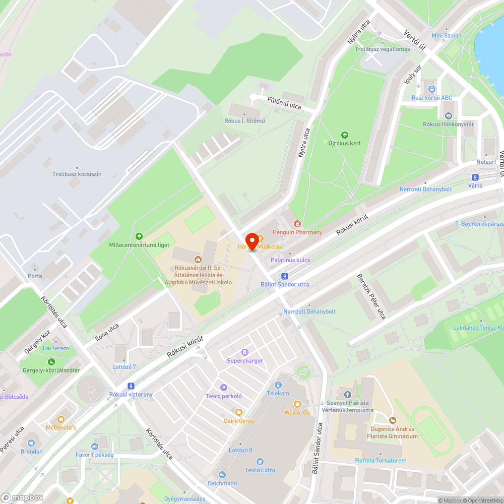 Csáky József utca több lámpa nem világit bejelentés helye