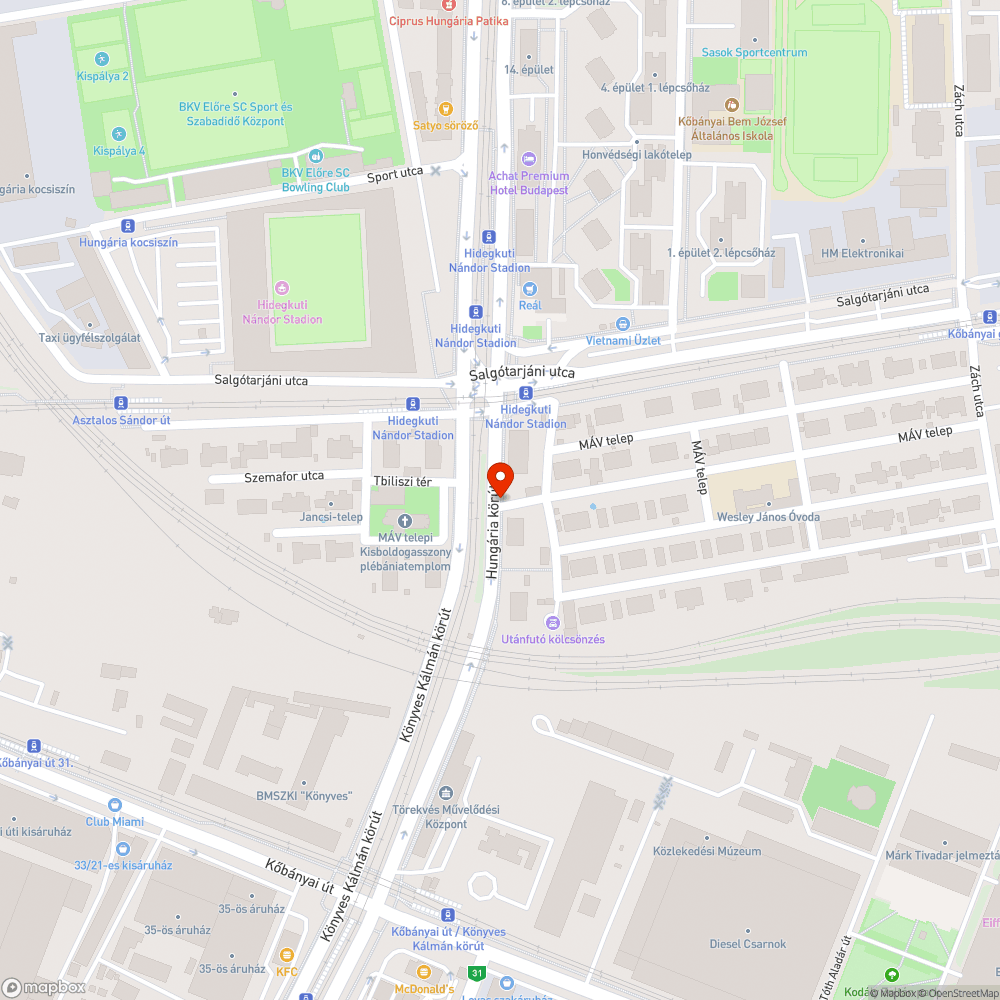 Autóalkatrész-maradványok a járdán bejelentés helye