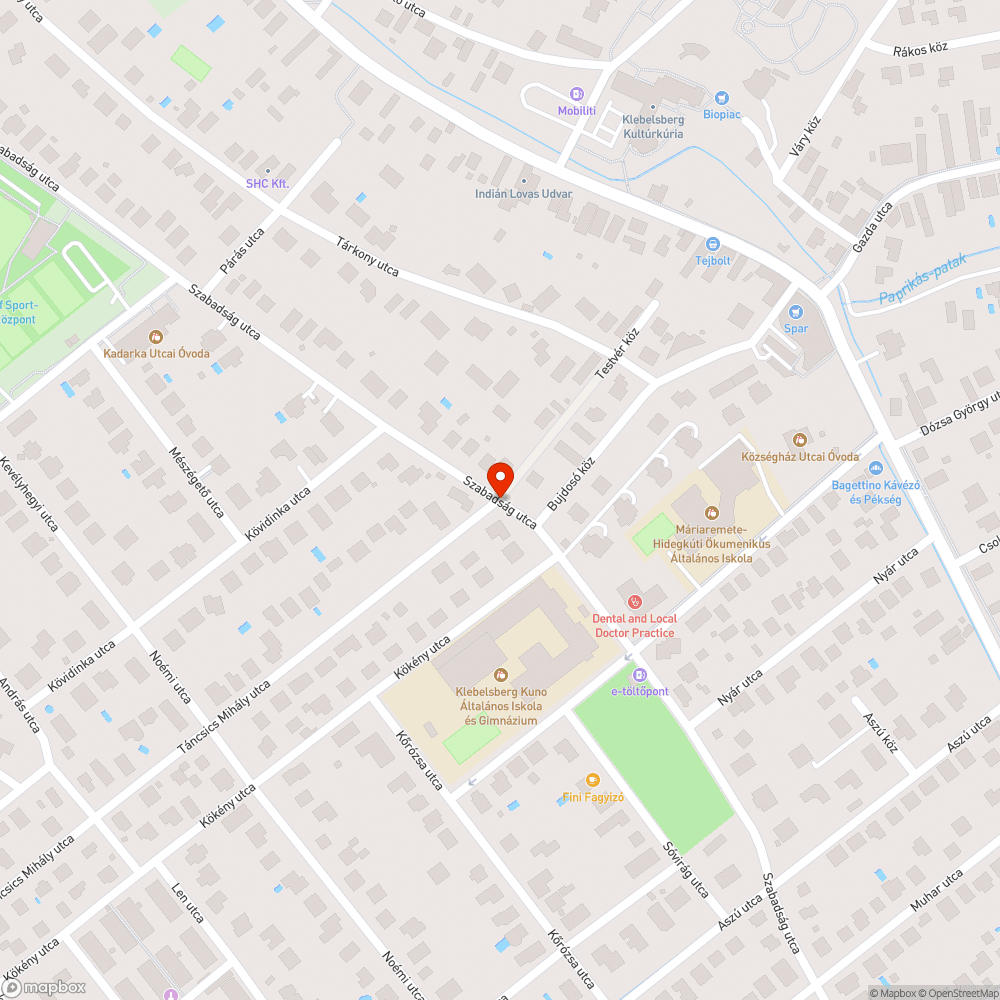 Üres tartó oszlop bejelentés helye