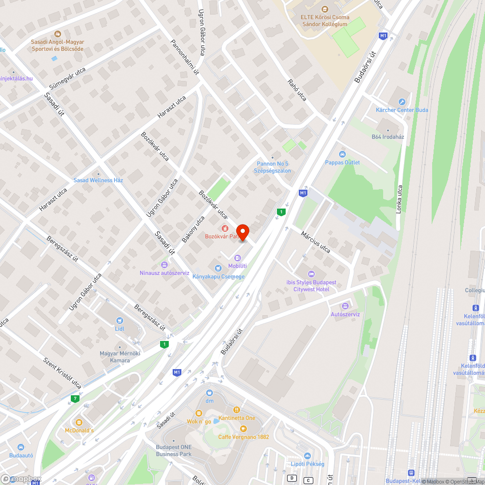 Fenyőfák és egy zsák szemét bejelentés helye