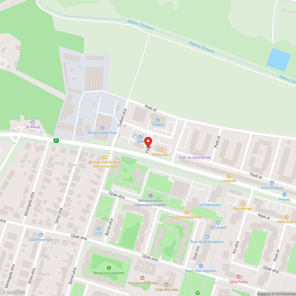 Járda beszakadt bejelentés helye