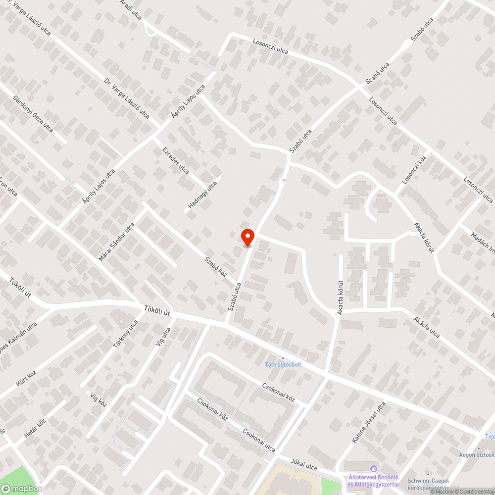 Kátyú bejelentés helye