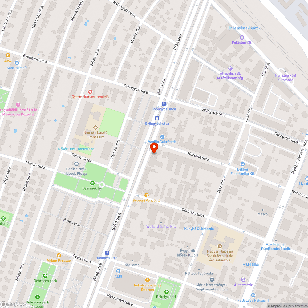 Berogyás előtti szekrény bejelentés helye