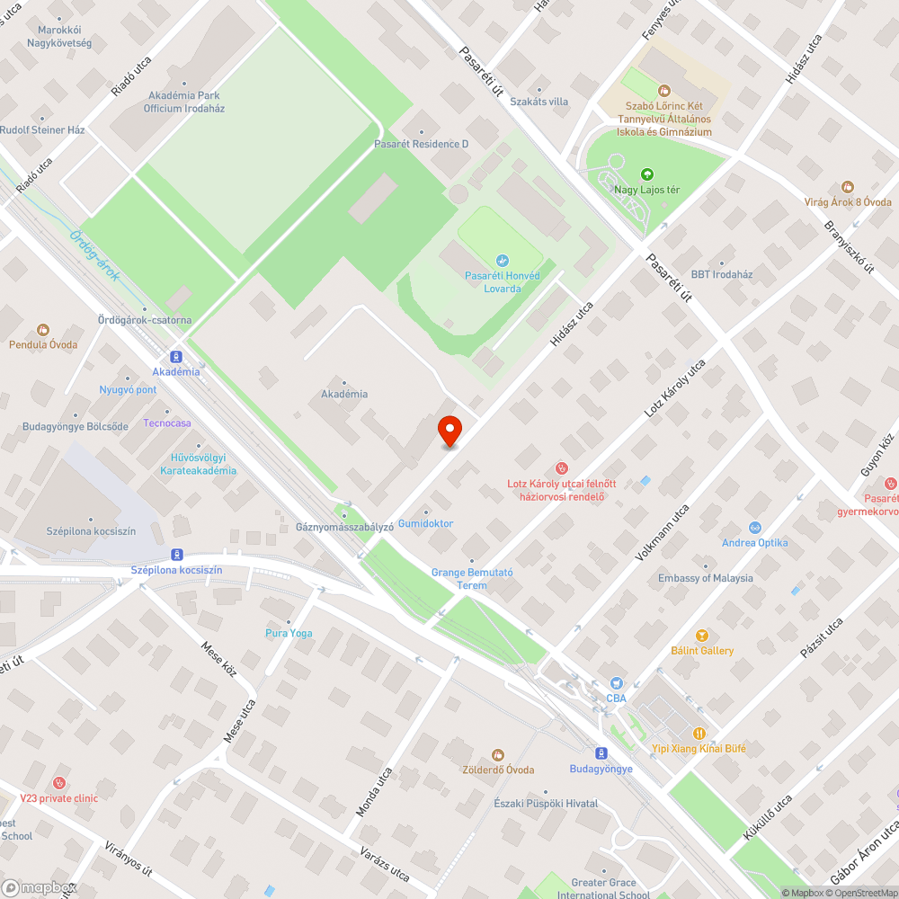 Hidász utcai szeméttelep bejelentés helye