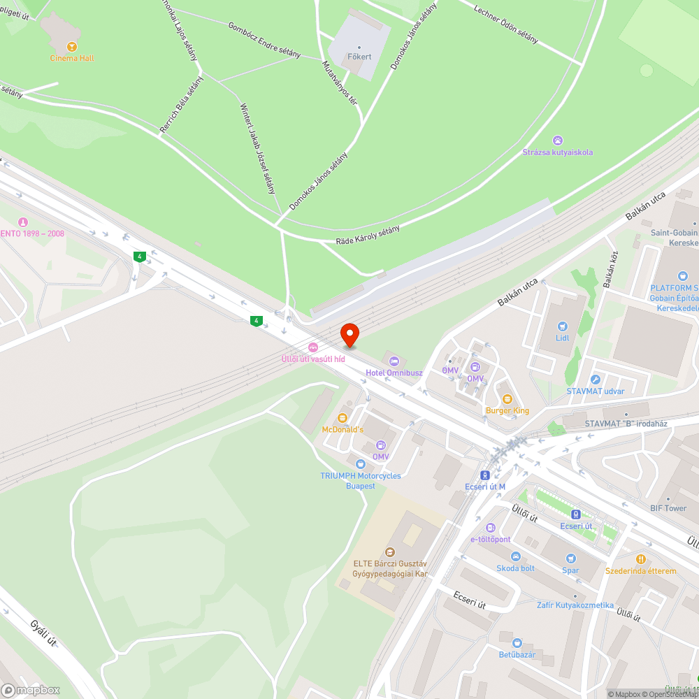 Tábla fejmagasságban bejelentés helye