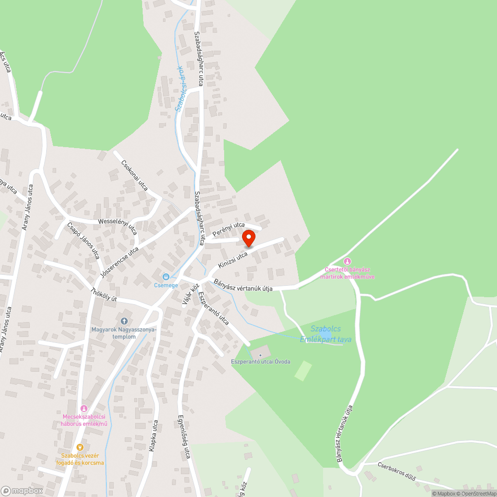 Út szélén kihelyezett terméskövek bejelentés helye