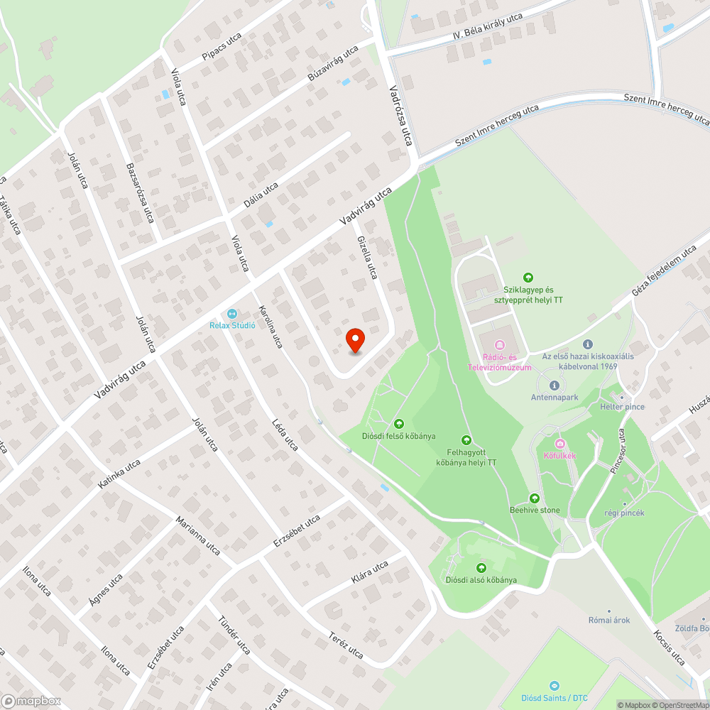 Nem működő utcai lámpa bejelentés helye