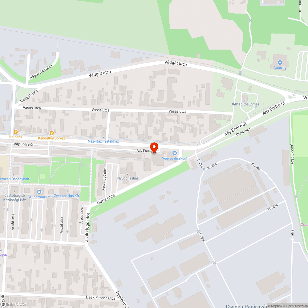 Rozoga padok! bejelentés helye