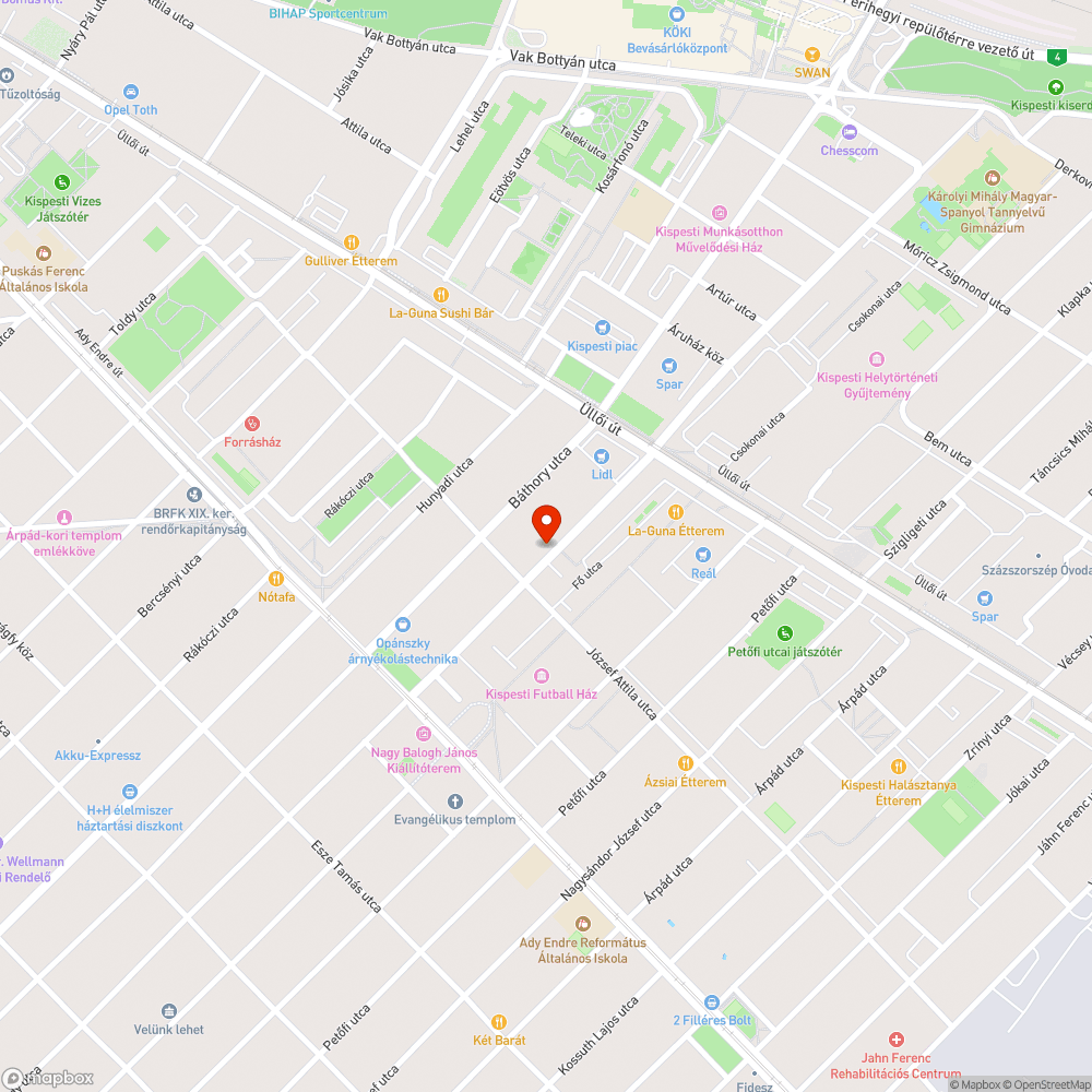 Félig elsüllyedt fedlap bejelentés helye