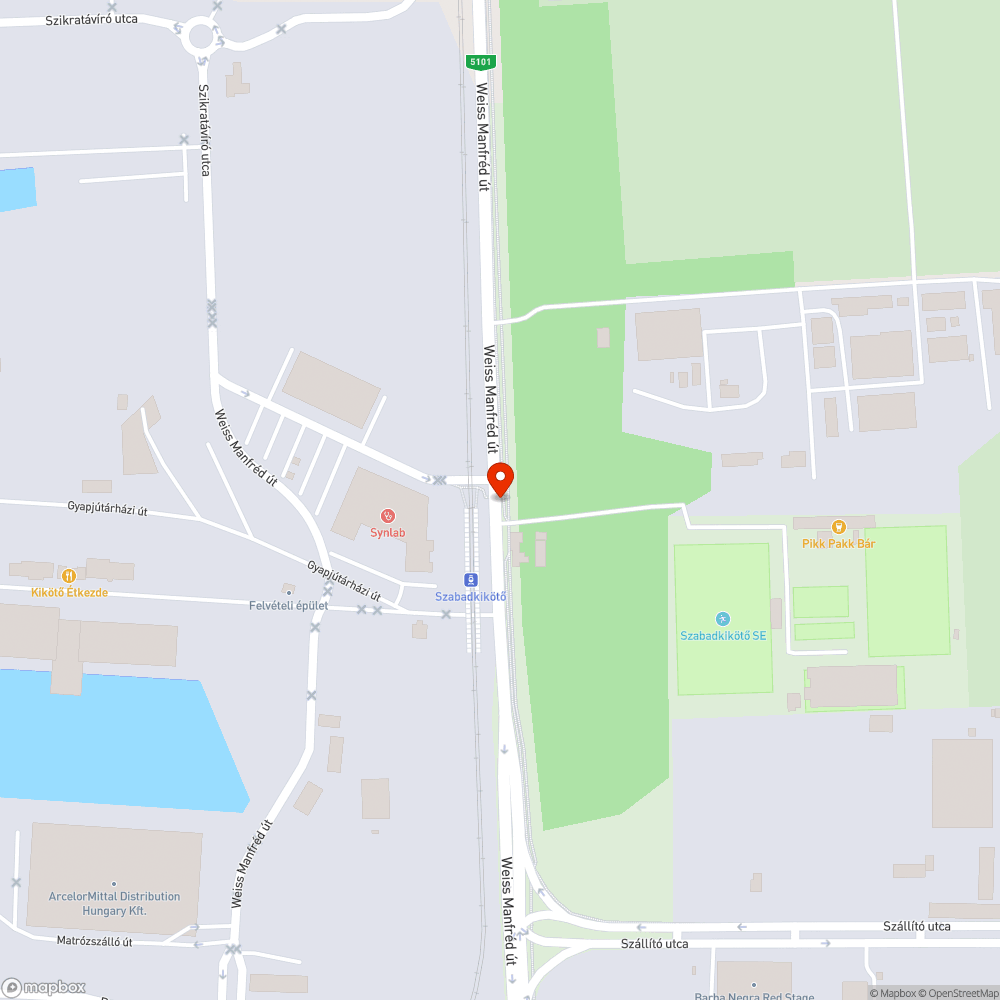 Hiányzó fényterelő bejelentés helye