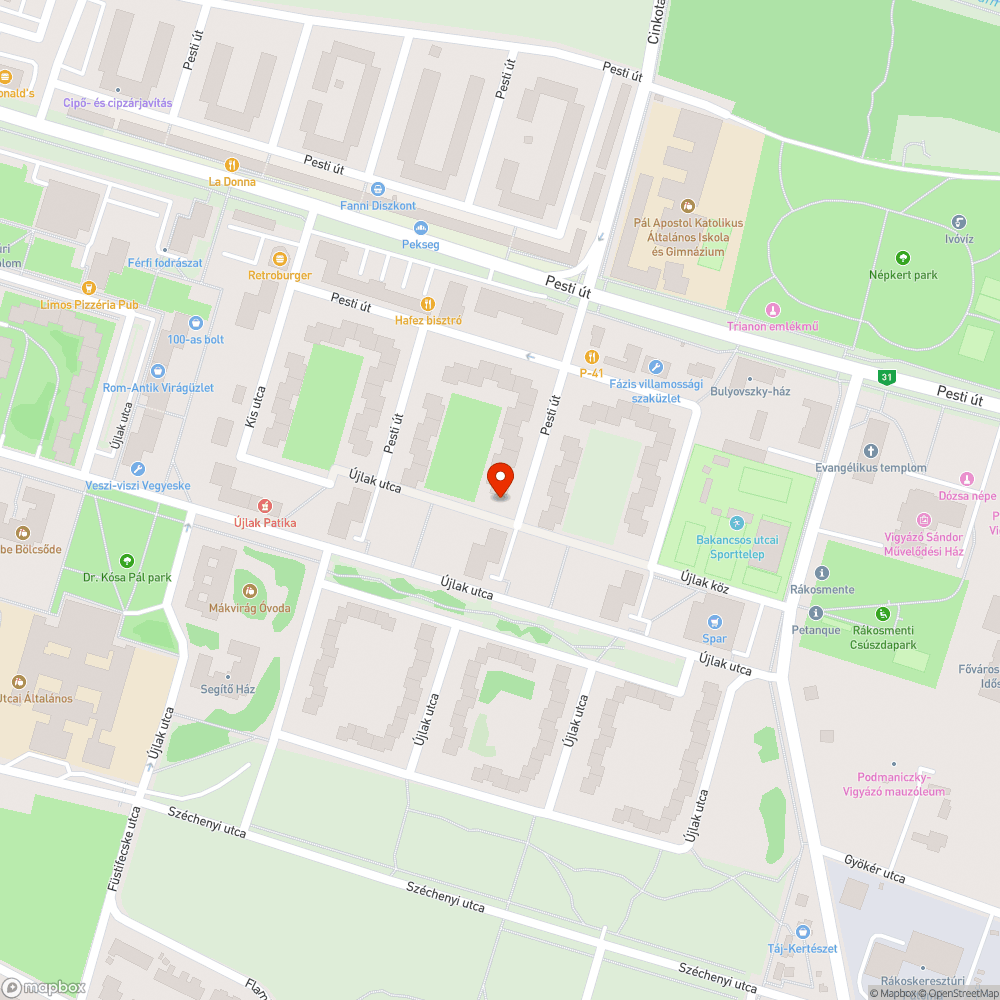 Eldobott tábla bejelentés helye