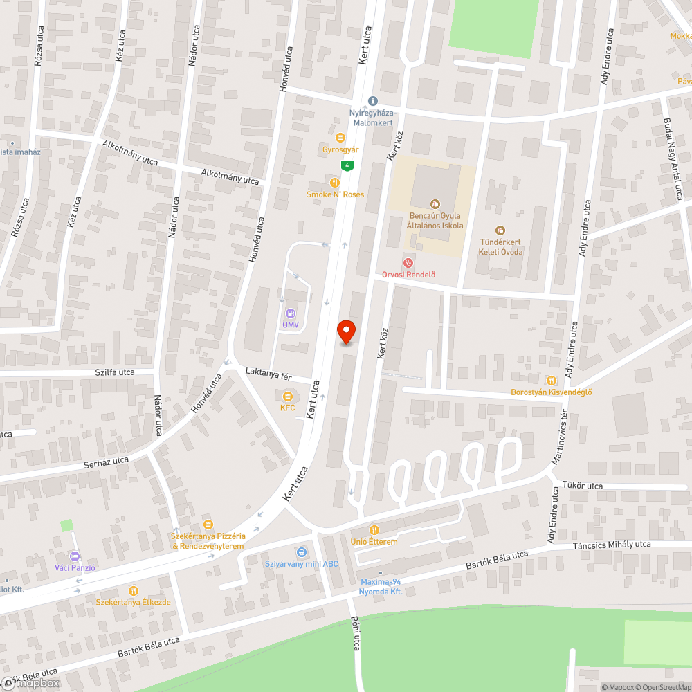 Szemetes zöldterület bejelentés helye