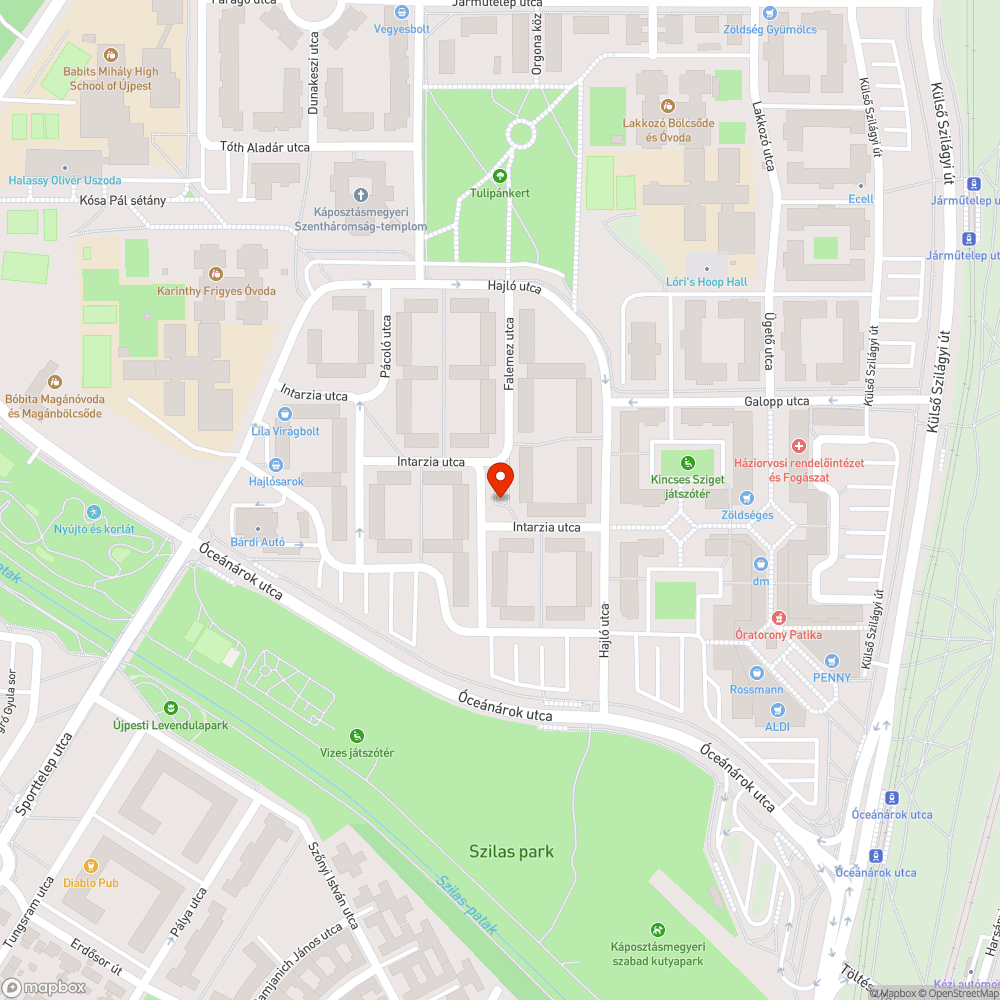 Beszakadt járda bejelentés helye