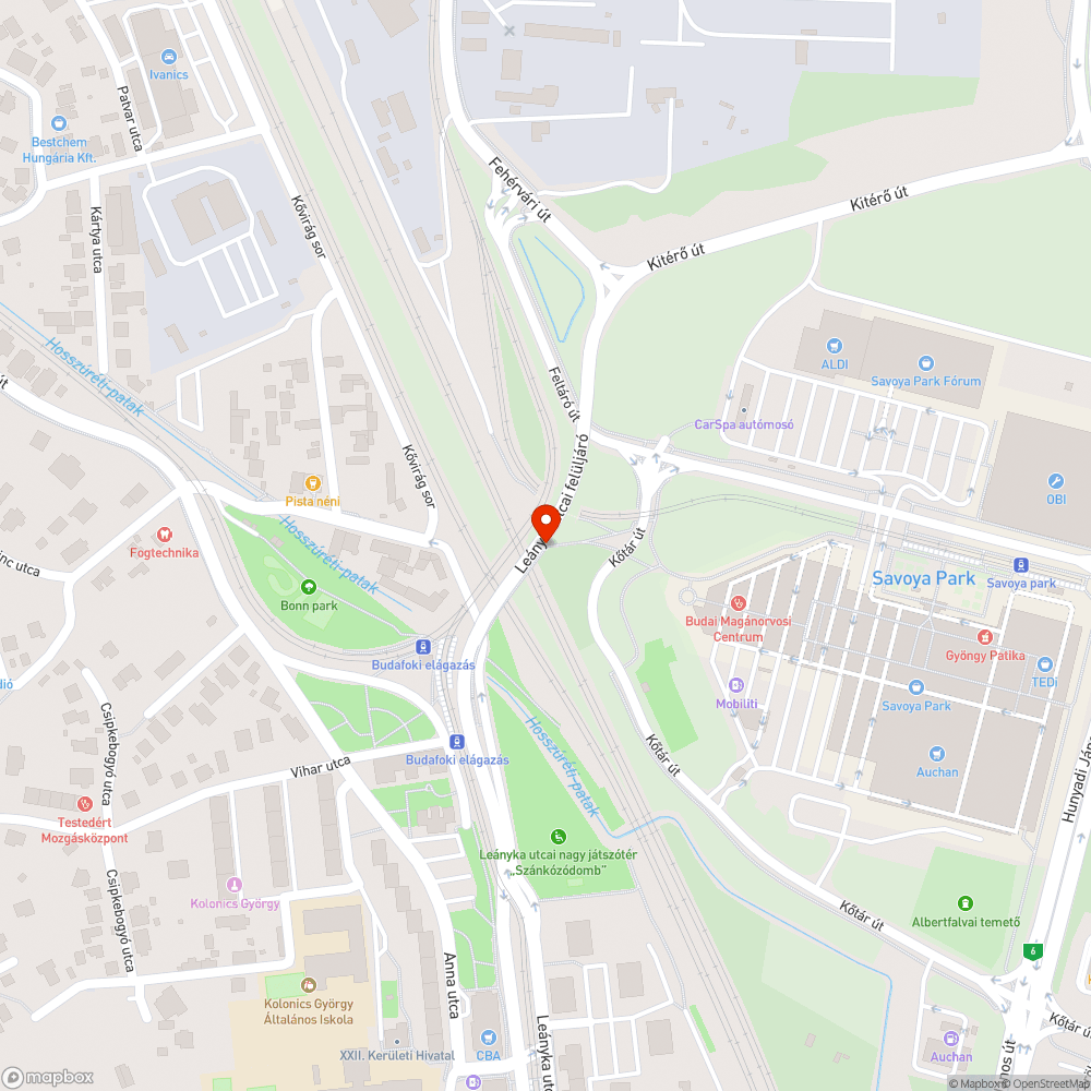 Megáll a víz bejelentés helye