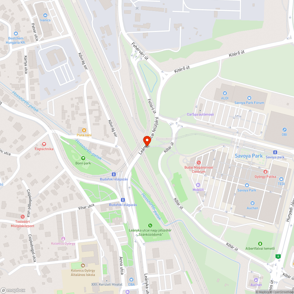 Megáll a víz bejelentés helye