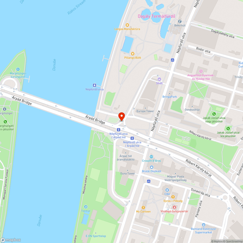 Veszélyes kerékpáros átkelő bejelentés helye