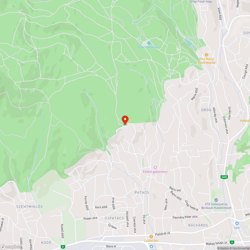 Illegális hulladéklerakás Pécs, Lőtér dűlő 50443/1 a hrsz bejelentés helye