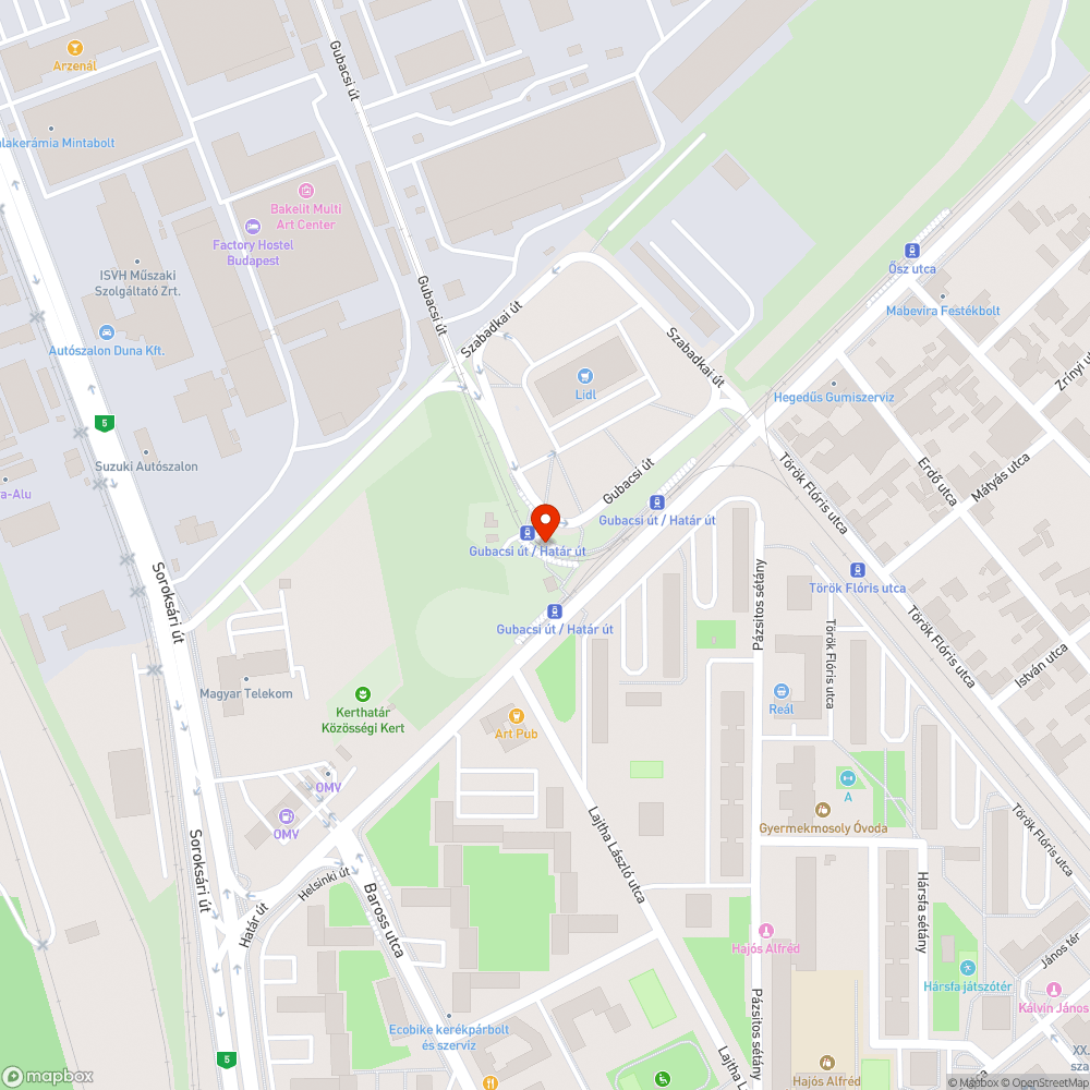 Graffiti bejelentés helye