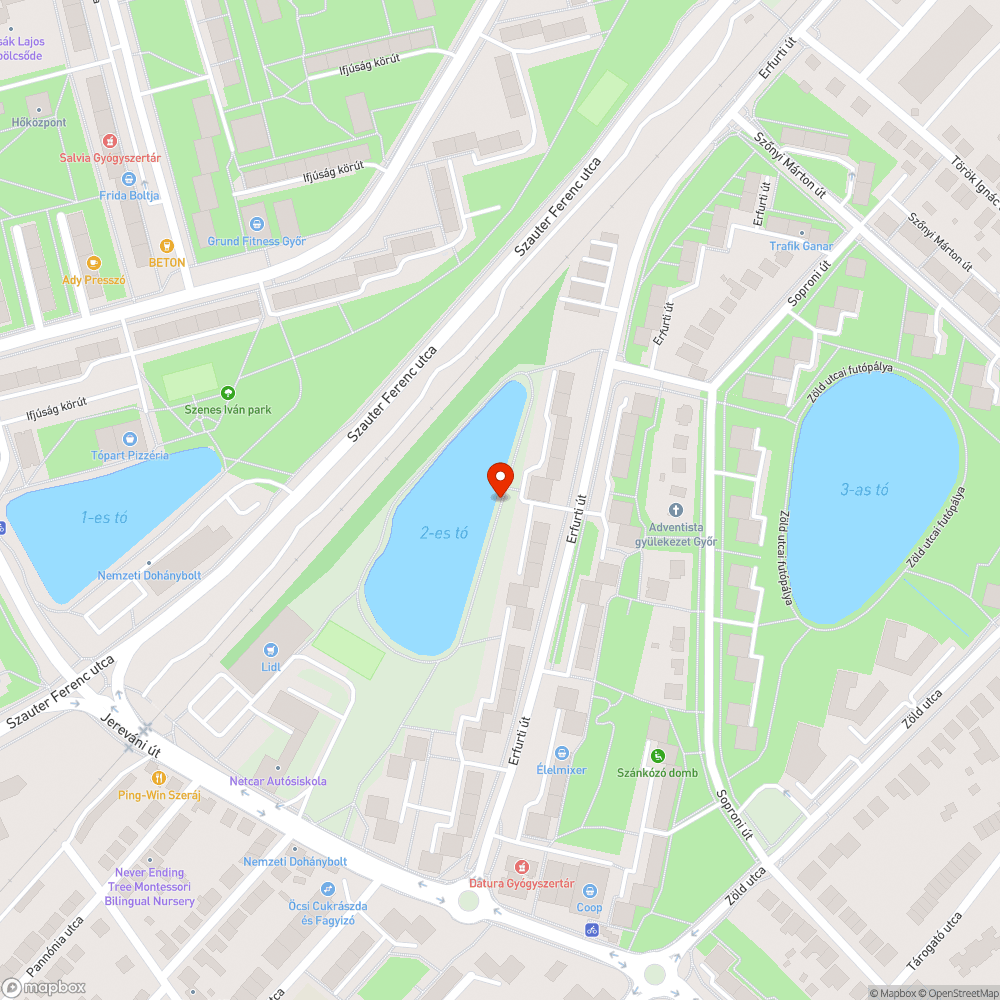 Szabadhegyi 2-es tó partján közvilágítás nem működik bejelentés helye