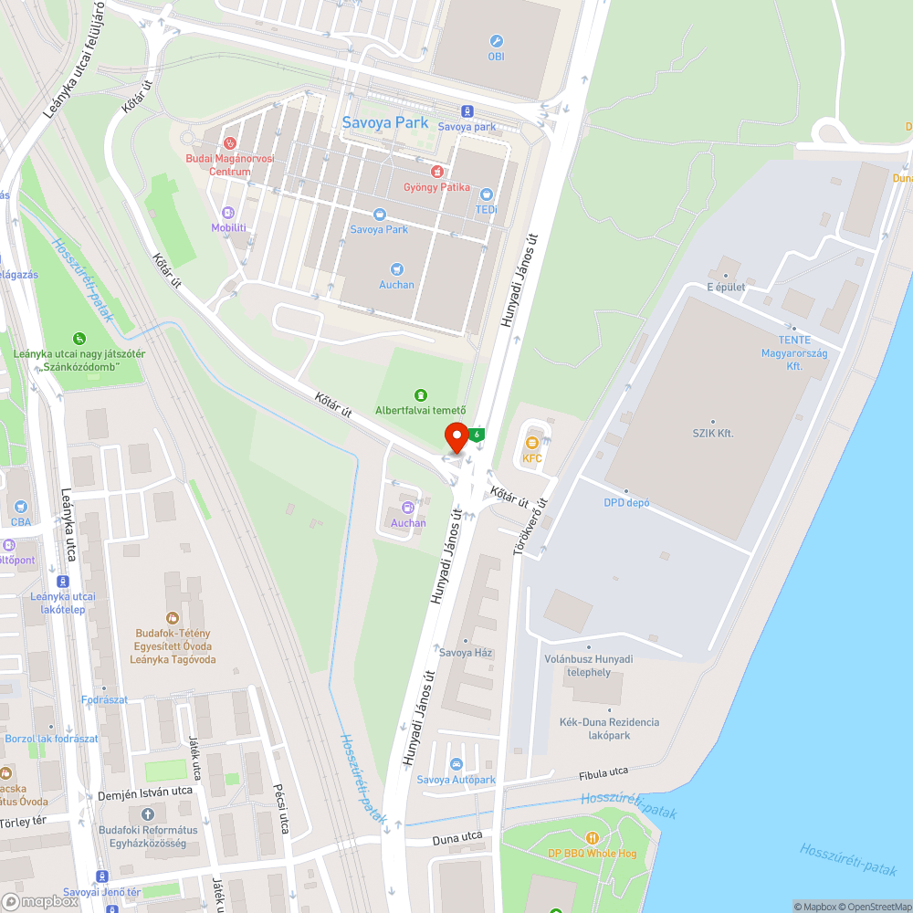 Régi kátyú bejelentés helye