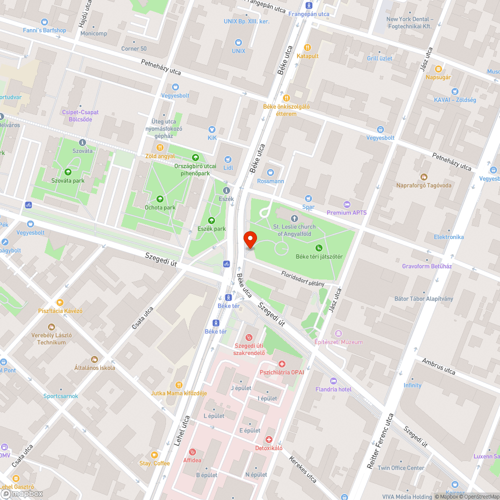 Béke téri lépcső elé parkolófelfestés bejelentés helye