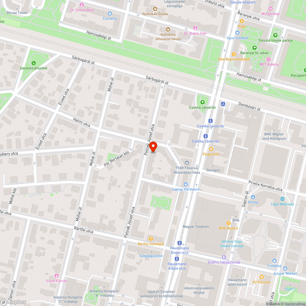 Botlásveszélyes járda bejelentés helye