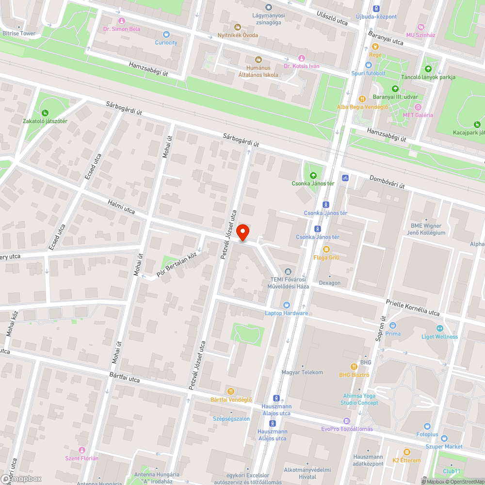 Megsüllyedt járda bejelentés helye