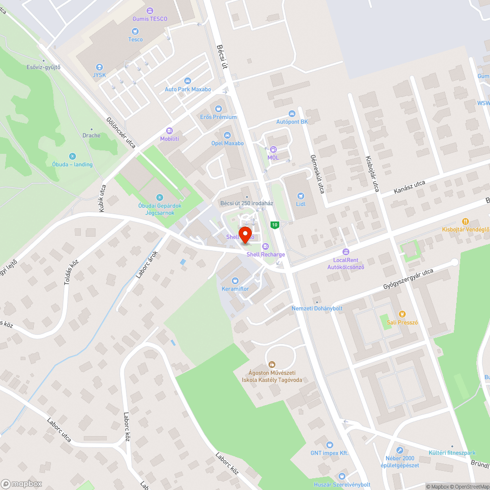 Kidöntött korlát az árok partján bejelentés helye