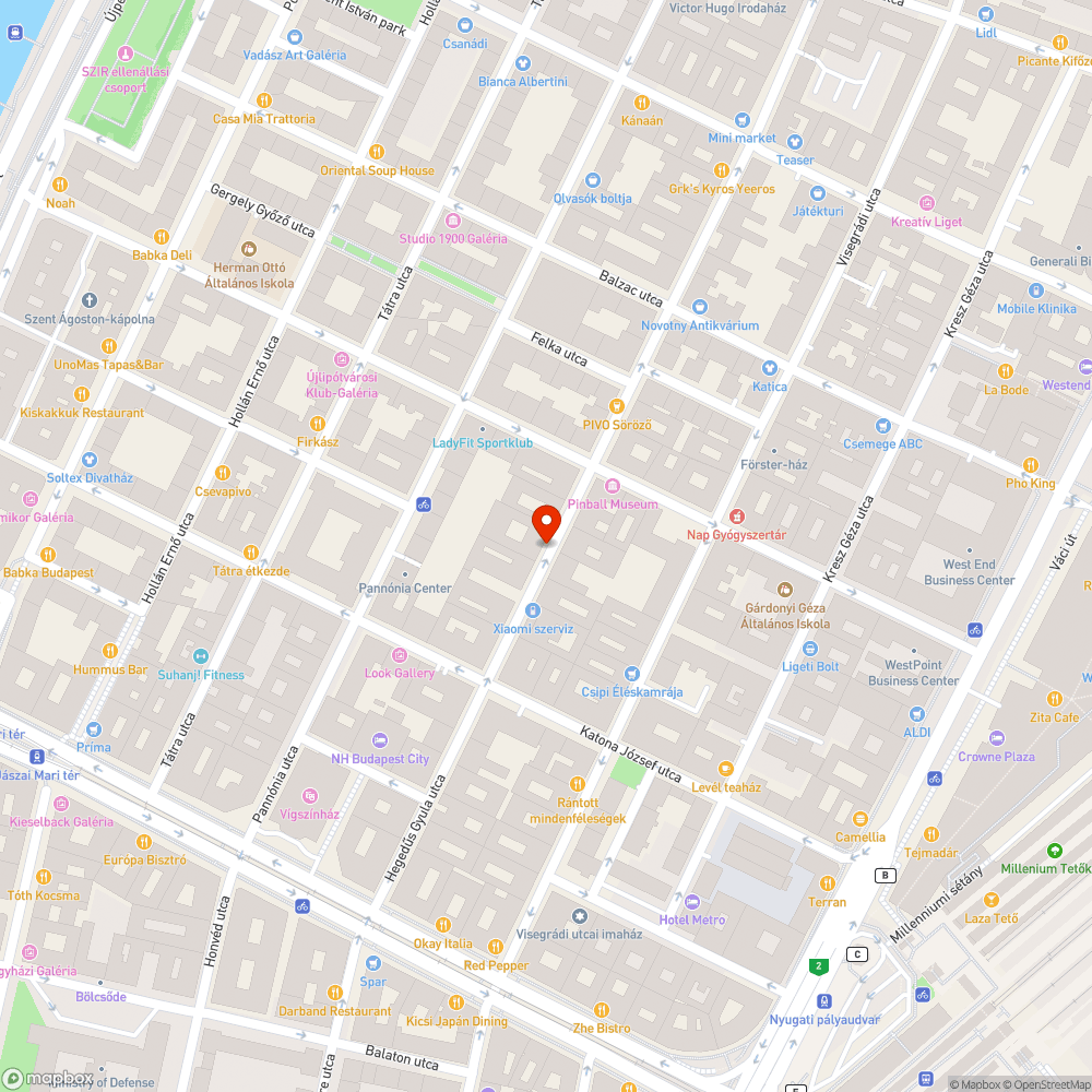 Hegedűs Gyula utcán nem működik a közvilágítás bejelentés helye