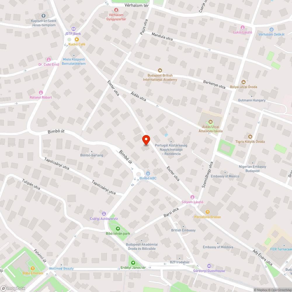 Eszter utca 8/A bejelentés helye