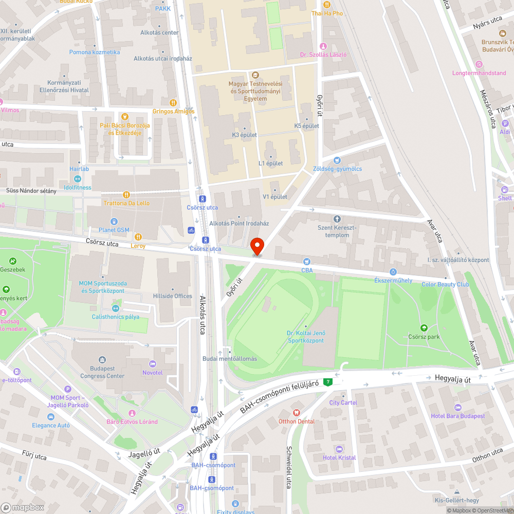 Parkolóóra bejelentés helye