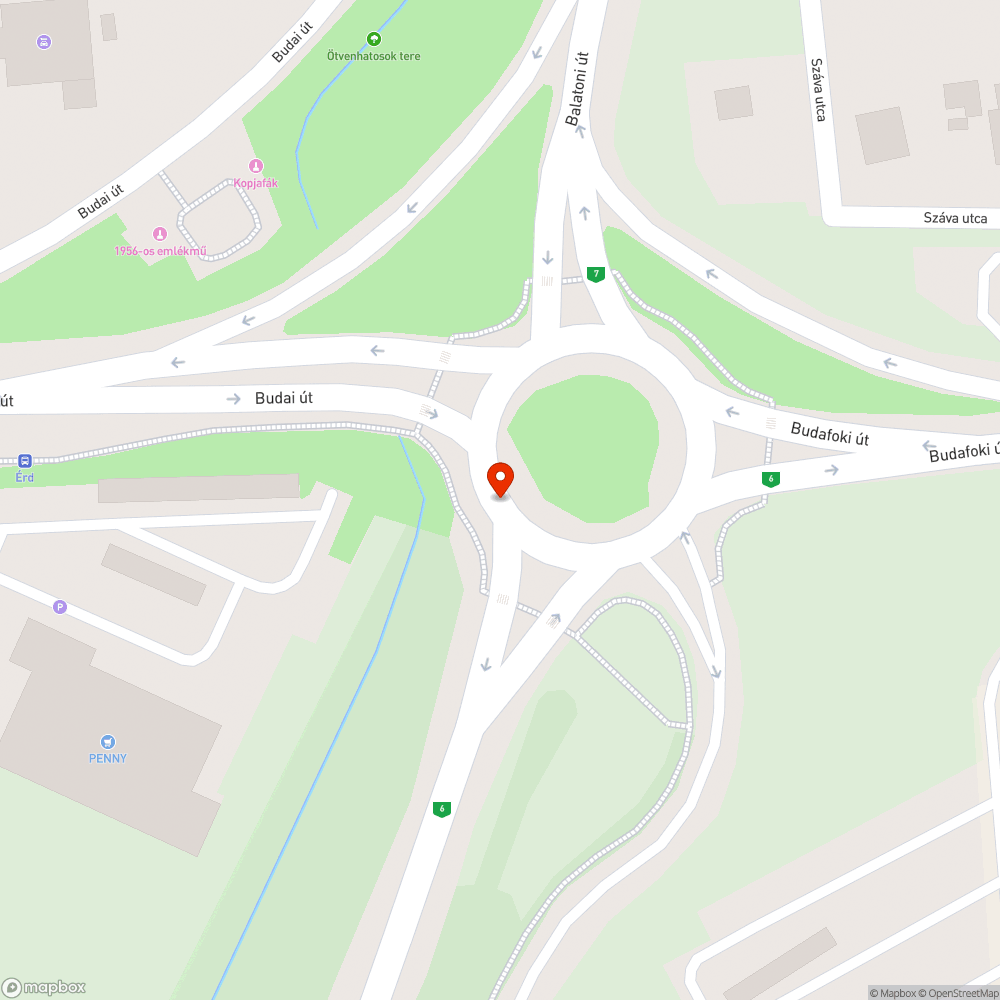 Kátyú a Tesco körforgalomban bejelentés helye