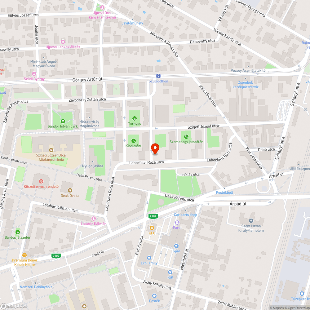 Park közepén parkoló teherauto bejelentés helye