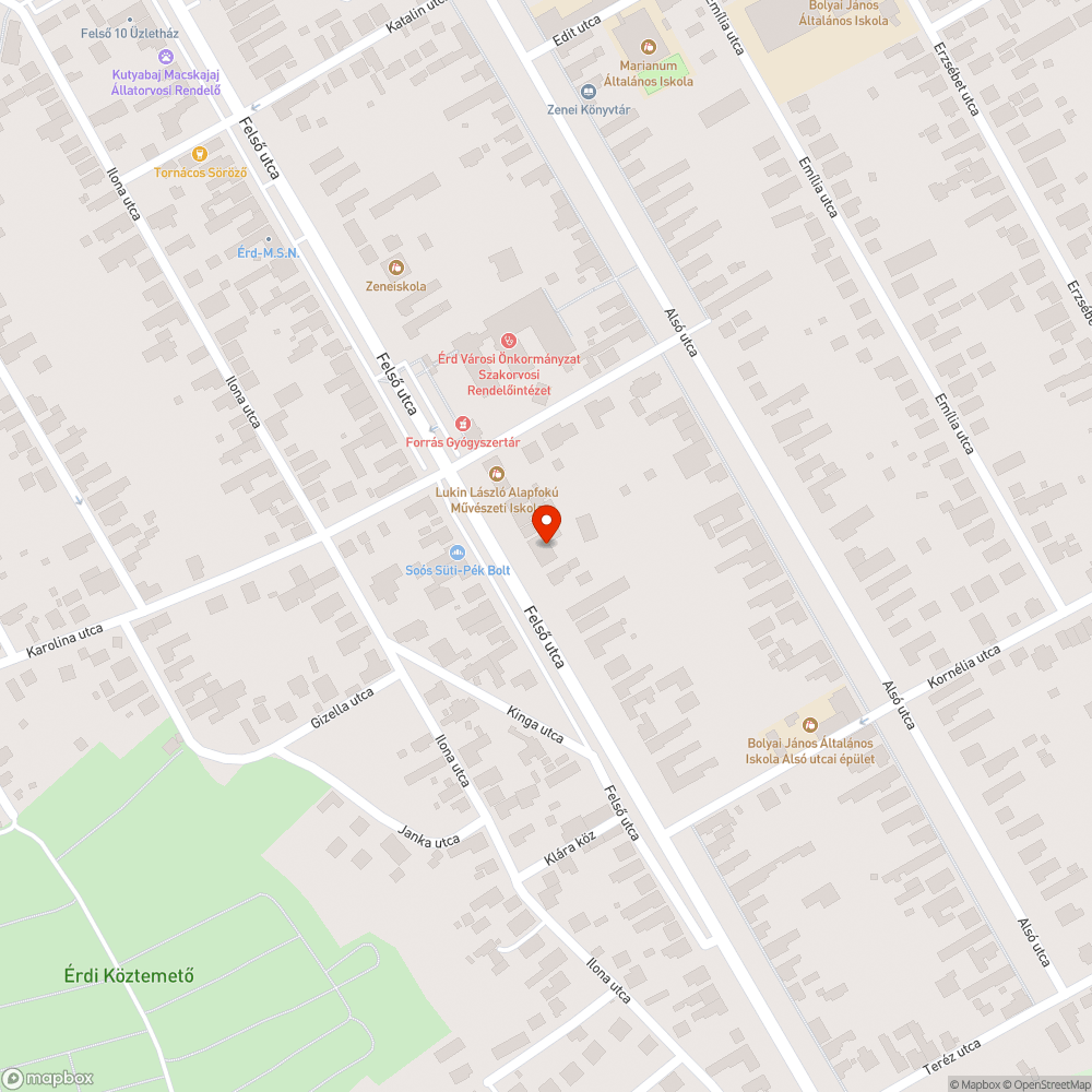 Óvoda előtt parkoló elhagyott jármű bejelentés helye