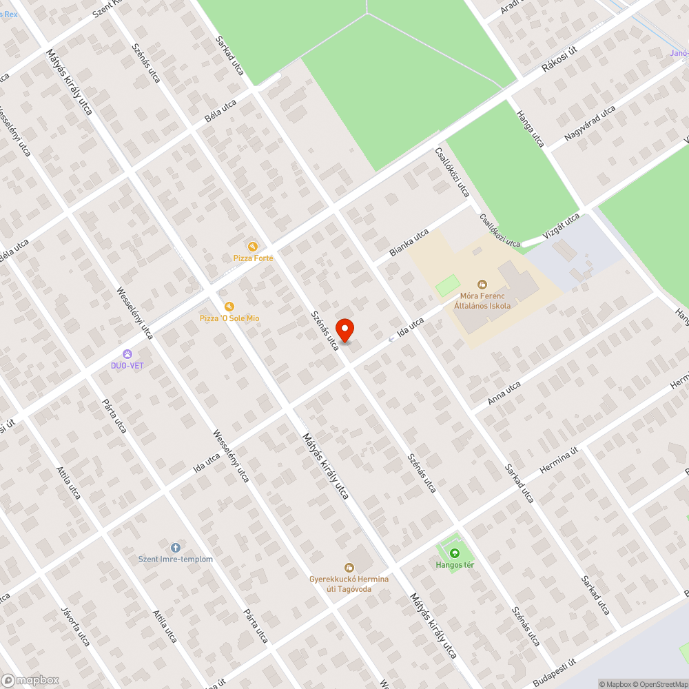 Be nem látható kereszteződés bejelentés helye